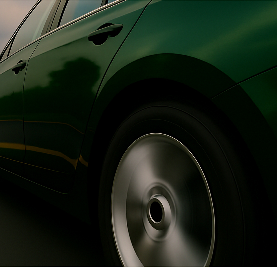 Two people in a car during a driving lesson